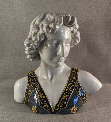 Grand buste faience angelo - buste,