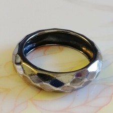 Charmante bague agatha vintage en argent massif 925 taille 54/55. noir