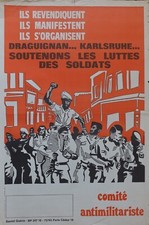 Affiche originale 1973 Comité Antimilitariste Draguignan 58x88cm poster 1380
