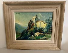 Leo Fontan 1884-1965 huile sur toile village Peillon Alpes maritimes Provence