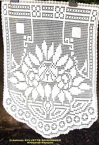 Rideau crochet artisanat - rideau,