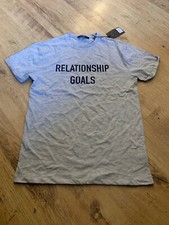 NEXT TSHIRT HOMME GRIS MANCHES COURTES RELATION OBJECTIFS NEUF AVEC ÉTIQUETTE