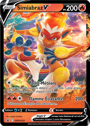 Carte pokémon simiabraz - carte, simiabraz-v