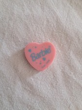 Gomme Barbie Mattel 1988 rose et bleu vintage