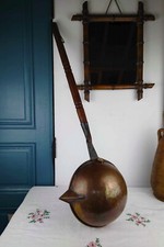 Très Grande Louche en Cuivre Étamé - Manche en Bois, Goardère