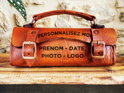 Custom leather petanque bag - custom,