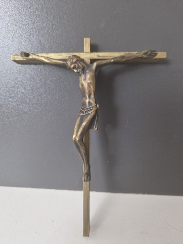 Crucifix bronze laiton - en,