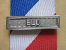 Agrafe  ELU  en Métal Argenté pour la Médaille de la Sécurité Intérieure 