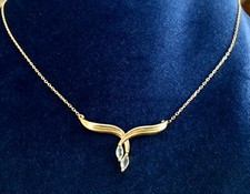 Collier chêne & 2 pierres Or