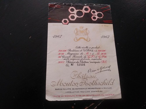 Chateau mouton rothschild - mouton, 1967