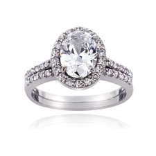 Ovale Zircone 925 Argent