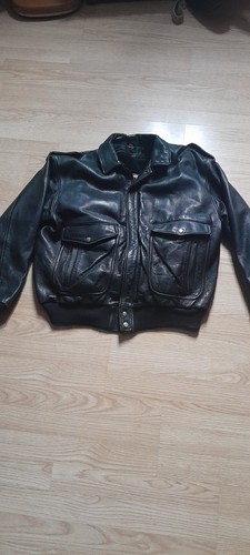 Blouson cuir homme vintage - cuir,