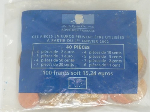 Sachet euros france - france, neuf