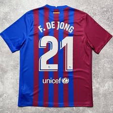 Maillot domicile Barcelone 21-22 F. De Jong #21 maillot de football officiel JPN