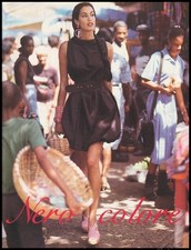 1990's High Heels Nero Magazine Print Ad Women Fashion Long Legs shoes-1pg
