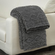 Couverture grise 220 x 240 cm