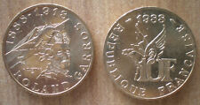 France 10 Francs 1988 UNC Roland Garros Coin Plane Frcs Frc Free Ship Wrld Franc