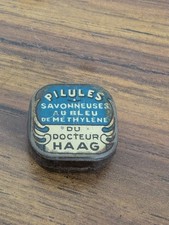Ancienne boîte pilules savonneuses au bleu de méthylène du docteur Haag