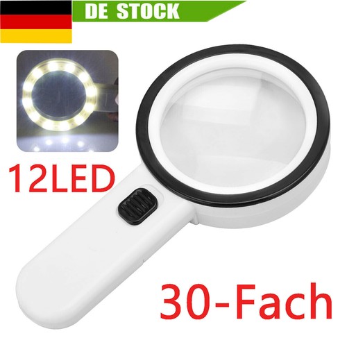 Loupe 30x avec lumière - , 12led