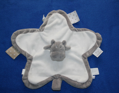 Noukies doudou vache plat gris - plat,