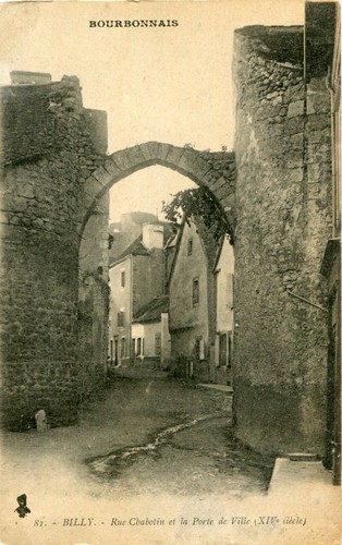Carte billy rue chabotin - rue, et