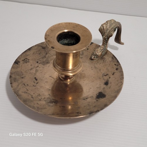 Bougeoir bronze ancien serpent - bronze,