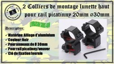 2 colliers de montage lunette