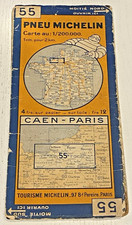 Carte MICHELIN N° 55 - Caen Paris -  1935 - Etat Correct