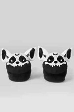 KILLSTAR Vampir : Batbone Pantoufles Peluche Gothique Squelette Spooky