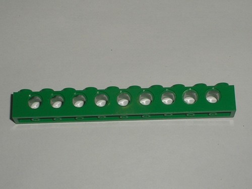 Lego technic green brick x - green,