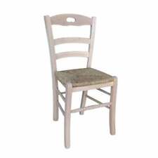 Chaise En Bois Loris Avec Assise En Paille Brute À Vernir