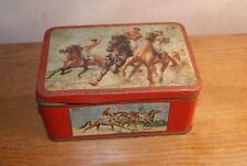 Boite ancienne illustrée thème courses hippiques (signée H. VINCENT-ANGLADE)