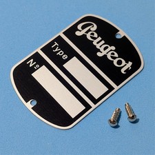 Plaque constructeur Peugeot -