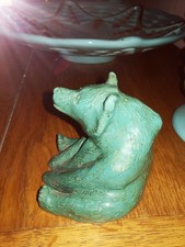 Sculpture terre cuite ours
