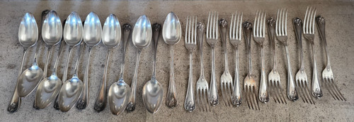 Couverts métal argenté - 12,