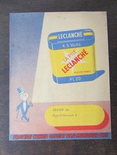 Protège cahier pile Leclanché 1950