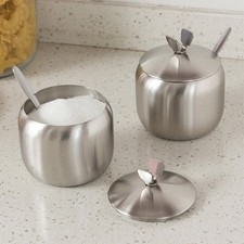  Pot D'assaisonnement Acier Inoxydable De Rangement Cuisine Contenants À Épices