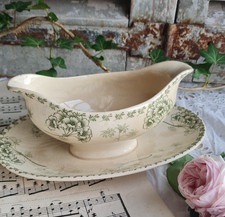 ANCIENNE SAUCIERE  TERRE DE FER  PALMYRE DECOR VERT