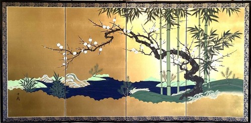 Paravent pliant japonais byobu - paravent,