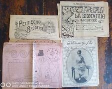 lot de 3 journaux  sur la broderie début 1900