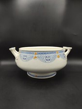 Ancienne soupière en faïence, Légumier, Creil et Montereau, Service Janina