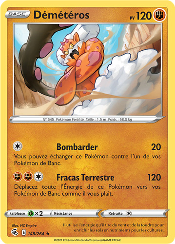 Carte pokémon démétéros - carte,
