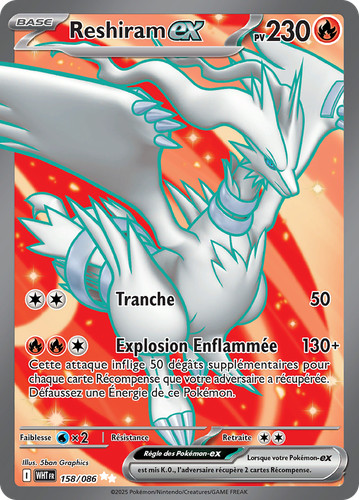 Carte pokémon reshiram - pokémon, reshiram-ex