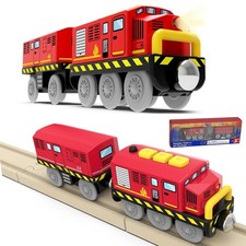 Train Electrique Enfant, Train de Locomotives à Piles Connexion magnétique, V...