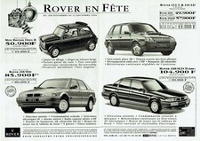 Publicité Advertising 089  1994  Rover (2p) Mini British Open II  218 SDE 418SLd