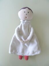 H5. DOUDOU MARIONNETTE JACADI POUPEE ANGE MARGUERITE BLANC ROSE VIOLET BON ETAT