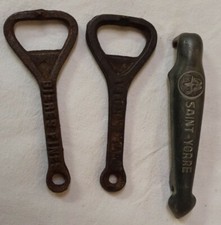 3 Décapsuleurs Anciens / Vichy État / Saint Yorre / Bière La Meuse