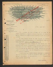 LYON (69) IMPRIMERIE UNIVERSELLE "Francis DELOCHE & CARRILLON / R. CHAPARD" 1917