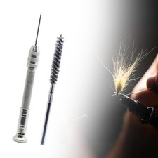 Brosse et poinçon pour montage de mouches, matériel de pêche léger et