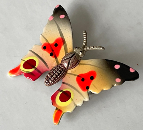 Petite broche métal peint - métal,